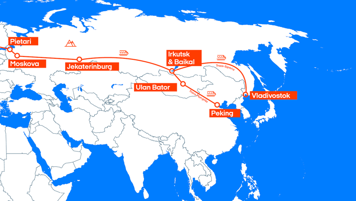 siperia kartta Helsinki Vladivostok   Junalla Venäjän halki   KILROY