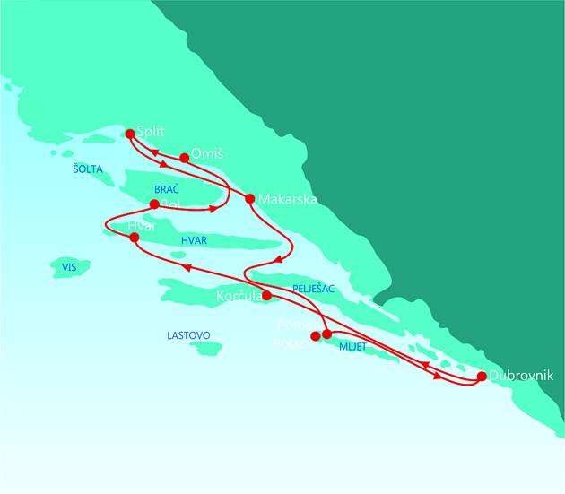 Croatia Sailing - Young and Fun Cruise - South Route (Traditional Ensuite)